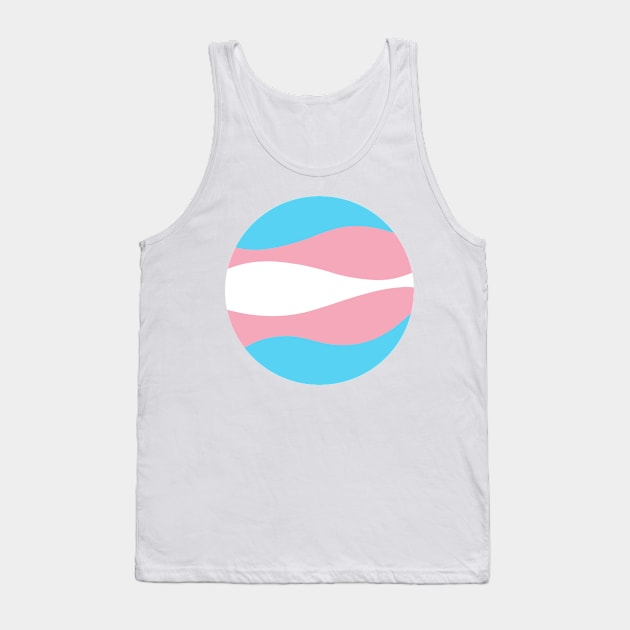 Trans Waves Circle Tank Top by JustGottaDraw